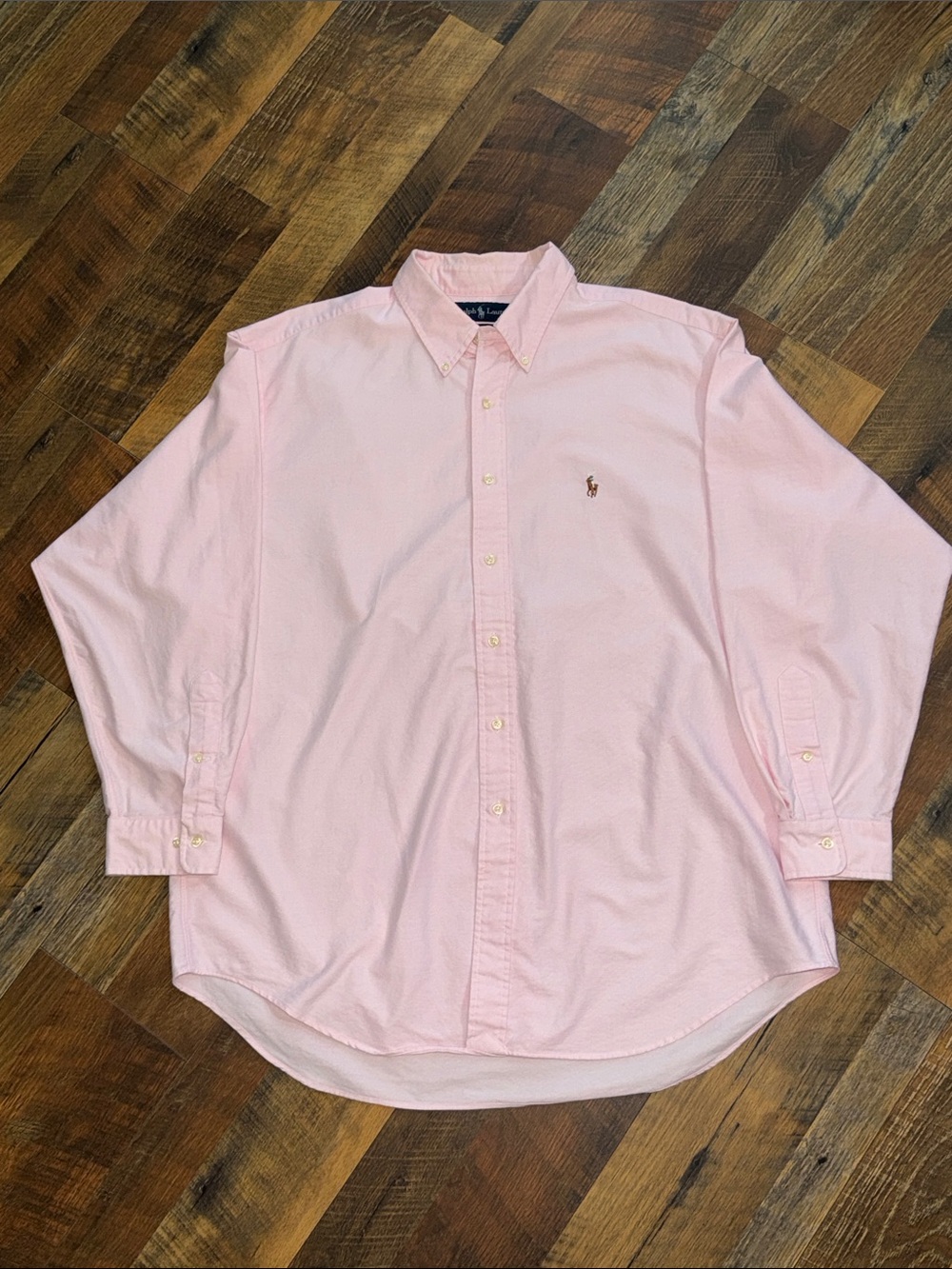 Ralph Lauren Yarmouth Pink Oxford Button Down Shirt 17.5 34/35